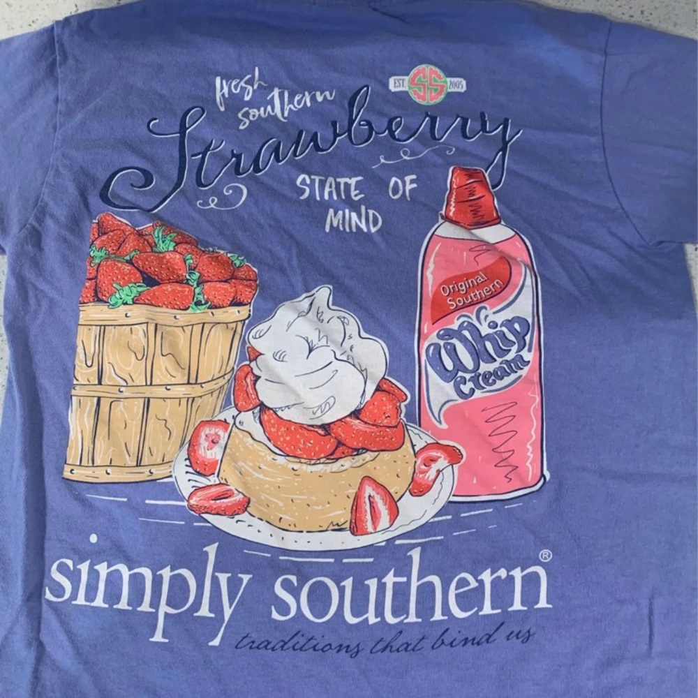 Simply southern strawberry shortcake shirt